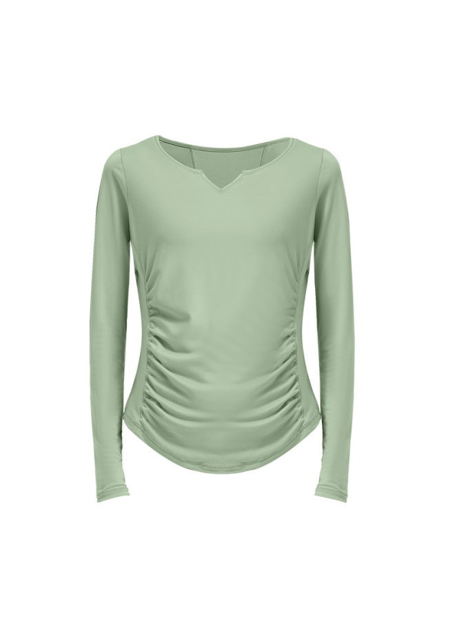 SPRING And Autumn Lulu Women's Quick-drying Fitness Clothes Sports Blouse Top Pilates Training Long-sleeved Clothes Running Yoga Clothes - Image 5