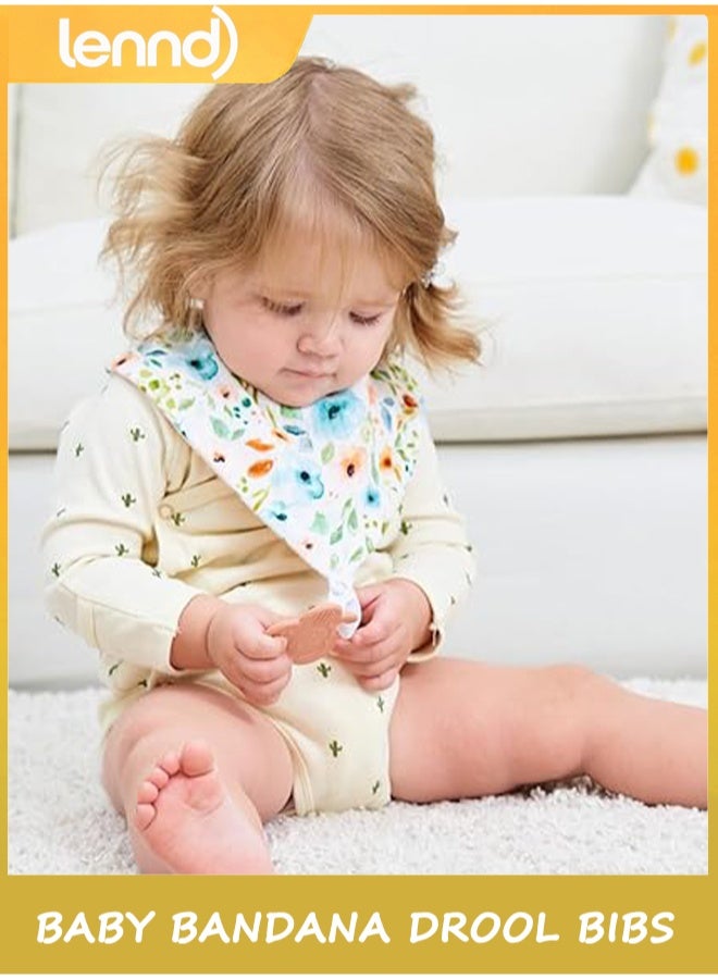 LENND Baby Bandana Drool Bibs 6-Pack and Teething Toys 6-Pack Made with 100% Organic Cotton, Absorbent and Soft Unisex - Image 5