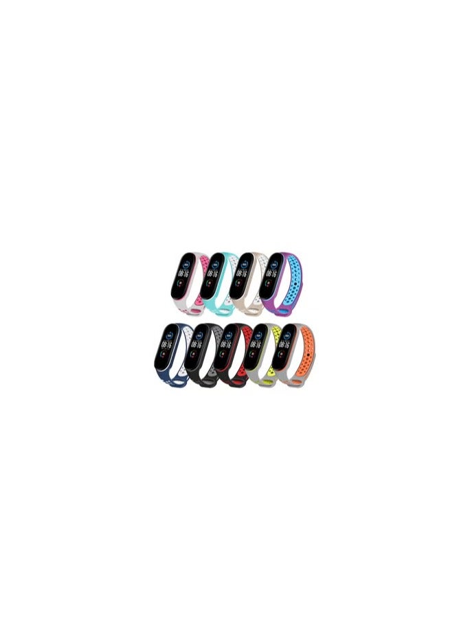 CATANES 9 Pack Xiaomi Mi Band 6 Mi Band 5 Silicone Band Adjustable Bracelets Watchband Sports Replacement Wristbands - Image 2