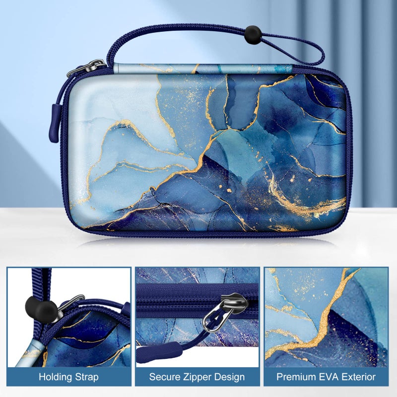 Fintie Protective Case for Kodak Step/Mini 2 HD/PRINTOMATIC/Kodak Smile Camera & Printer - Shockproof Hard Shell Carrying Case with Inner Pocket, Ocean Marble - Image 3