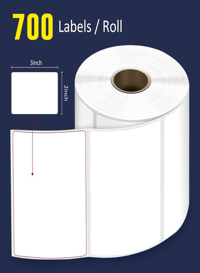 L LIKED 3" x 2" Direct Thermal Labels, Permanent Adhesive Barcode Shipping Label & Compatible with Rollo, Zebra and Other Desktop Printers (1 Roll, 700 Labels) - Image 2