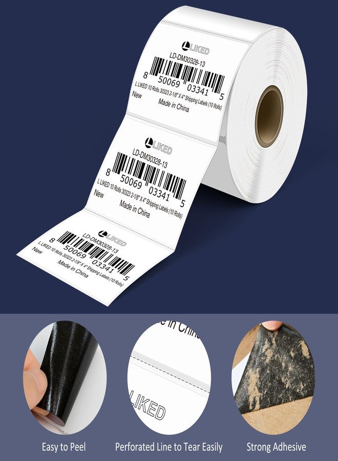 L LIKED 3" x 2" Direct Thermal Labels, Permanent Adhesive Barcode Shipping Label & Compatible with Rollo, Zebra and Other Desktop Printers (1 Roll, 700 Labels) - Image 4