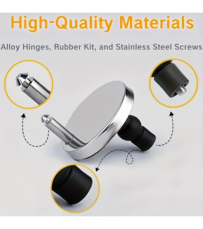 Universal Toilet Seat Hinge Kit Two Piece Screw Accessories For 14 16Mm Easy Release Install - Image 4