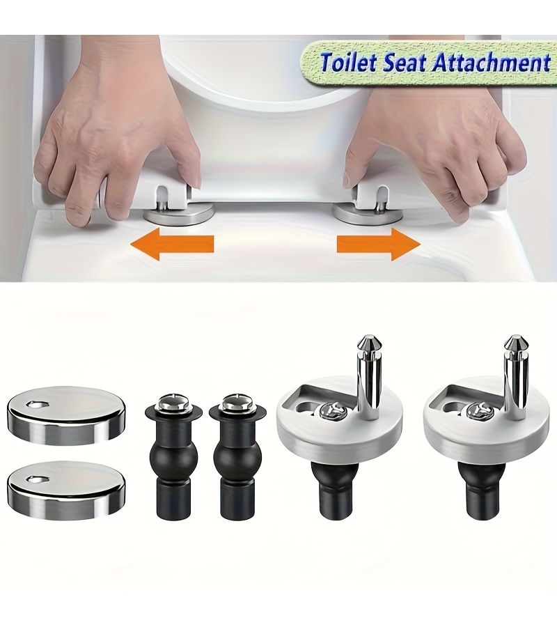 Universal Toilet Seat Hinge Kit Two Piece Screw Accessories For 14 16Mm Easy Release Install - Image 5