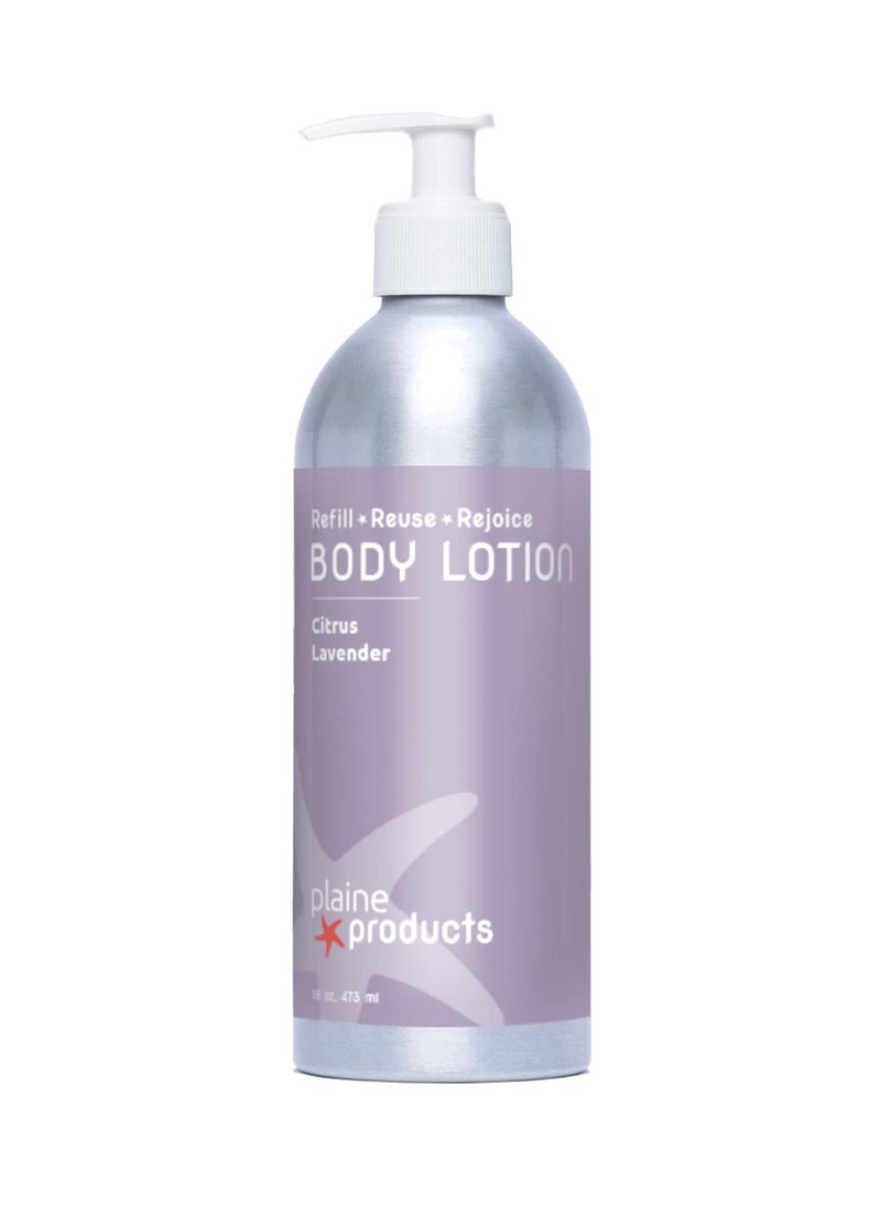 Plaine Products - Plaine Products EcoFriendly Body Lotion Citrus Lavender 16 oz Refillable with Pump - Image 1