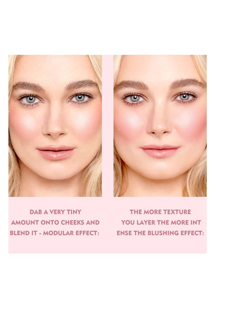 Excefore Moisturizing Color Changing Blush, Waterproof Blush, Cheeks Lips Gloss Glossy Shiny Finish Blush, Formula With Vegan and Cruelty Free Ingredients - Image 5