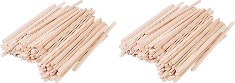 Gmark 5.5" Premium Wood Stirrer 2.3mm Thick 200 pc - Wood Coffee Stir Sticks for Tea Beverage, Corn Dog Stick Craft Stick 200/Bag GM1115B (Pack of 2) - Image 1