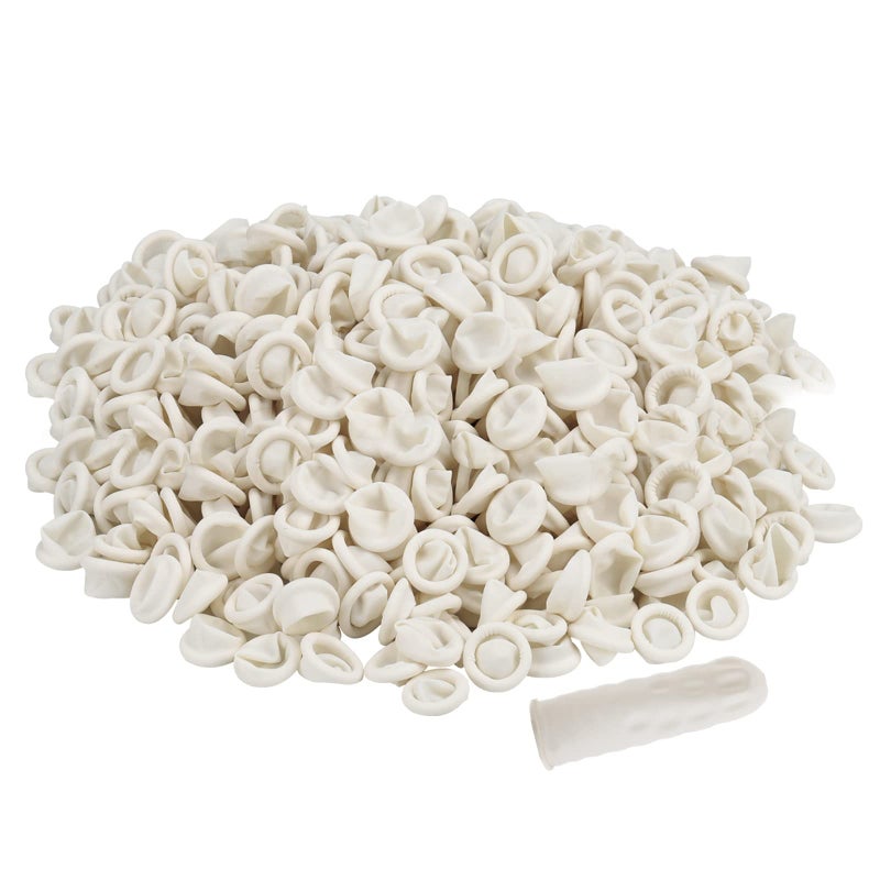 BTYMS 400 Count Latex Finger Cots Small Fingertip Gloves Disposable Finger Rubber Tips Protector AntiStatic