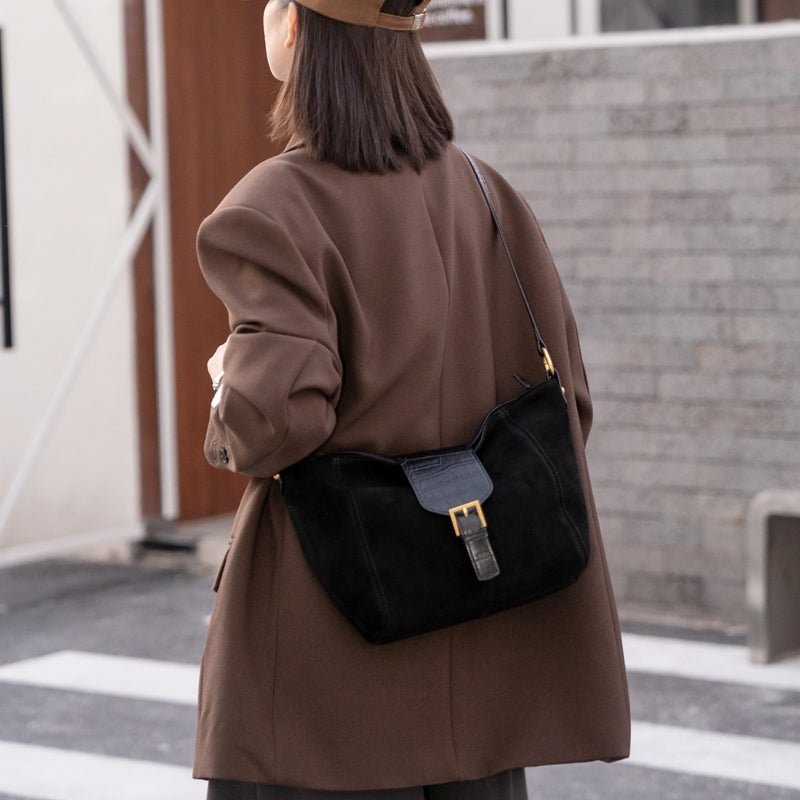 High-End Retro Frosted Cowhide Crossbody Bag Textured Niche Tote Bag Shoulder Bag Women'S Winter New - Image 5