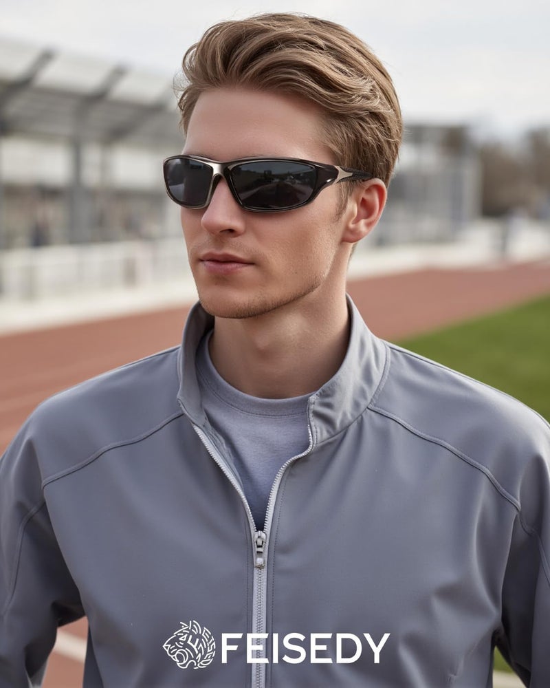 FEISEDY Simplified versatile design FEISEDY Polarized Sports Sunglasses For Men Women Night Driving Cycling Fishing Glasses B2674 Indoor outdoor use - Image 3
