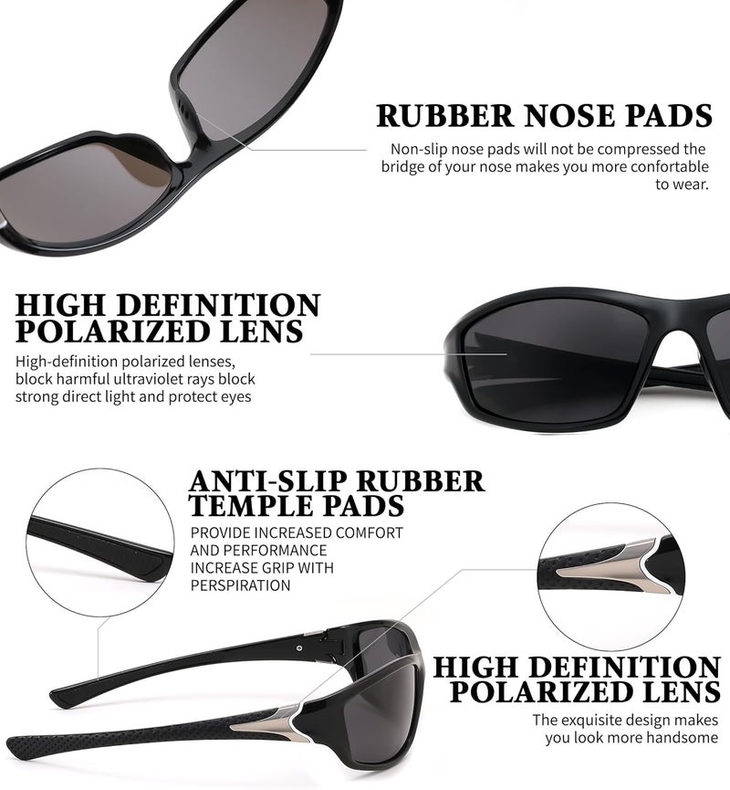 FEISEDY Simplified versatile design FEISEDY Polarized Sports Sunglasses For Men Women Night Driving Cycling Fishing Glasses B2674 Indoor outdoor use - Image 5