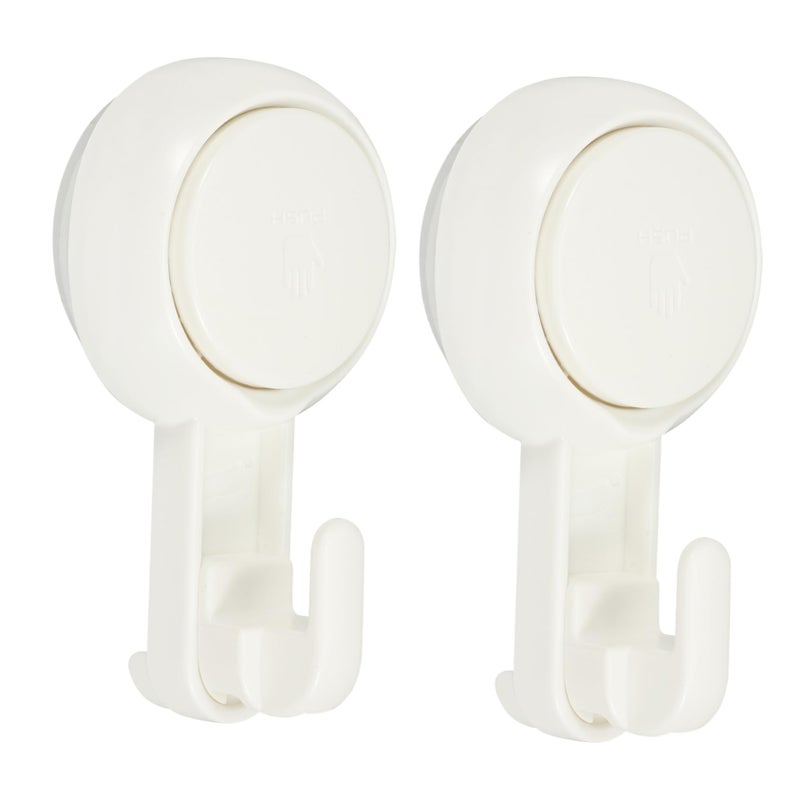 2Pcs Strong Suction Cup Hooks For Towel Bathrobe No Drilling Bathroom Shower Storage - Image 2