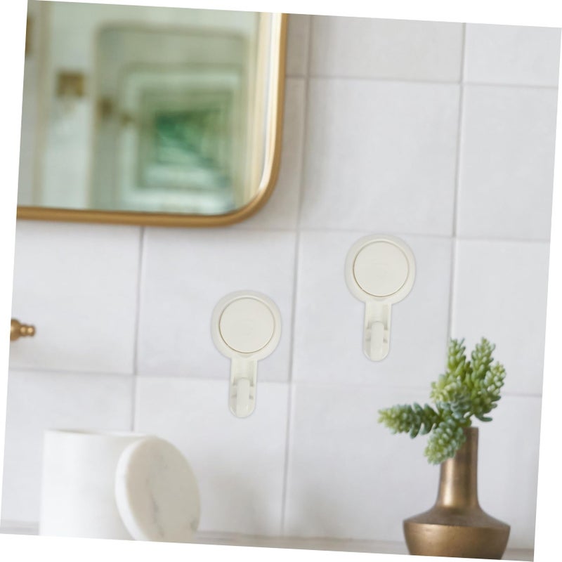 2Pcs Strong Suction Cup Hooks For Towel Bathrobe No Drilling Bathroom Shower Storage - Image 4