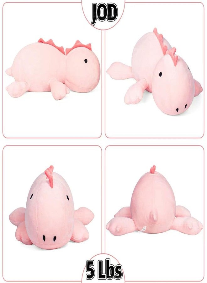 JOD® Weighted Dinosaur Stuffed Animals, Dinosaur Weighted 5 lbs, 26" Large Weighted Plush Animal, Cute Plush Toy Pillow, Soft Dino Plushie Gifts for Adults, Boys & Girls (66 CM Pink) - Image 5