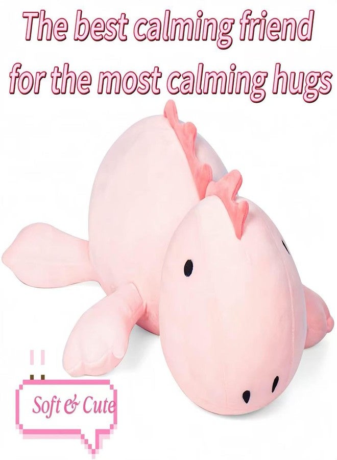 JOD® Weighted Dinosaur Stuffed Animals, Dinosaur Weighted 5 lbs, 26" Large Weighted Plush Animal, Cute Plush Toy Pillow, Soft Dino Plushie Gifts for Adults, Boys & Girls (66 CM Pink) - Image 3