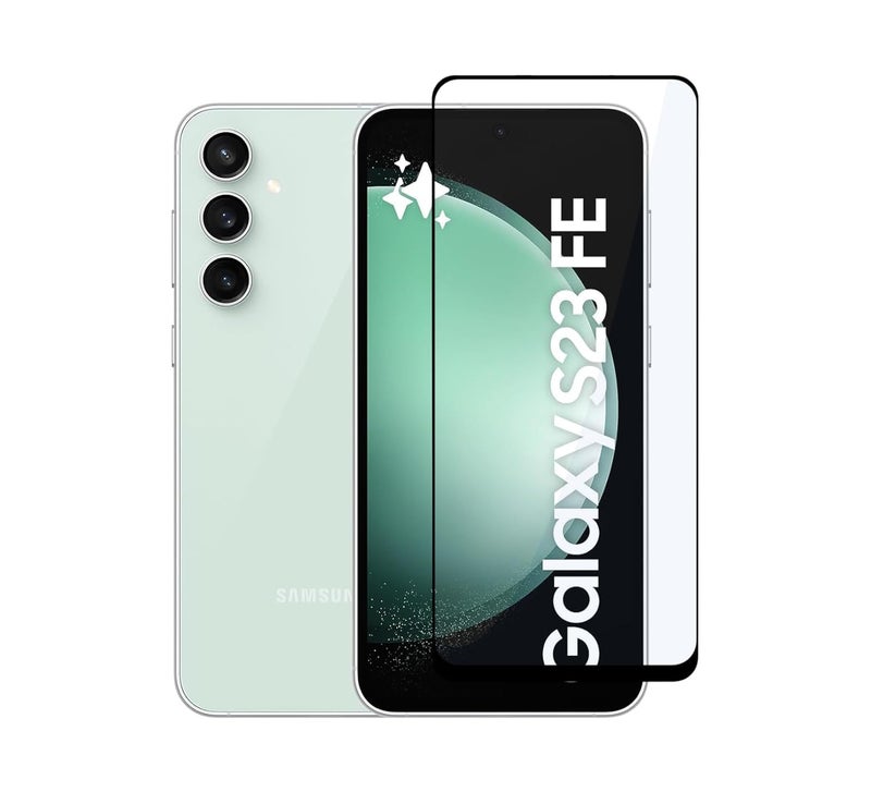 Cedo Tempered Glass for Samsung Galaxy S23 FE (5G) | Screen Protector Full HD Quality Tempered Glass Anti-Scratch Edge to Edge Coverage with Easy Installation Kit (Black) - Image 1