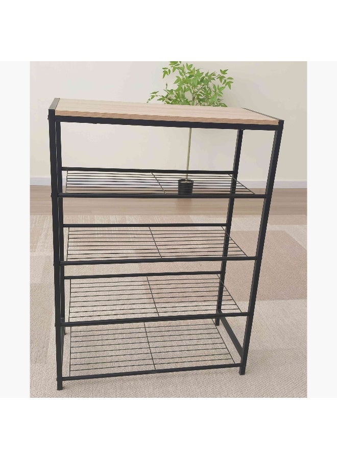 Home Box رف متعدد الاستخدامات 4 طبقات باللون الأسود - Image 4