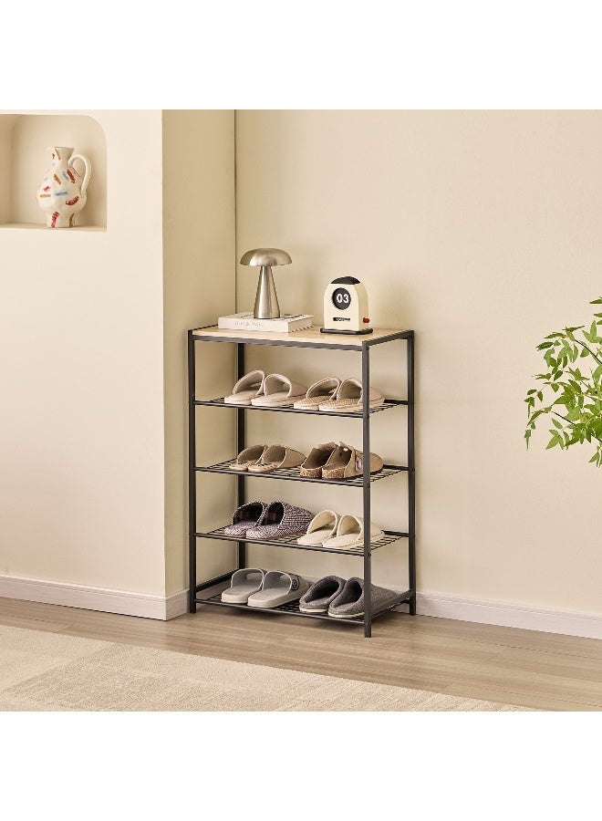 Home Box رف متعدد الاستخدامات 4 طبقات باللون الأسود - Image 1