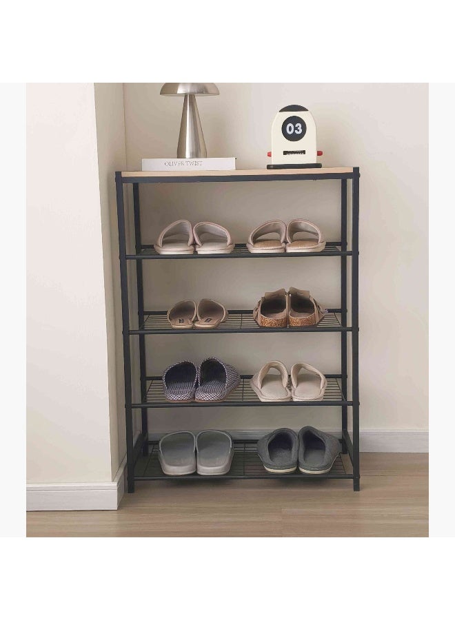 Home Box رف متعدد الاستخدامات 4 طبقات باللون الأسود - Image 2