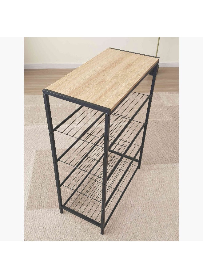 Home Box رف متعدد الاستخدامات 4 طبقات باللون الأسود - Image 5