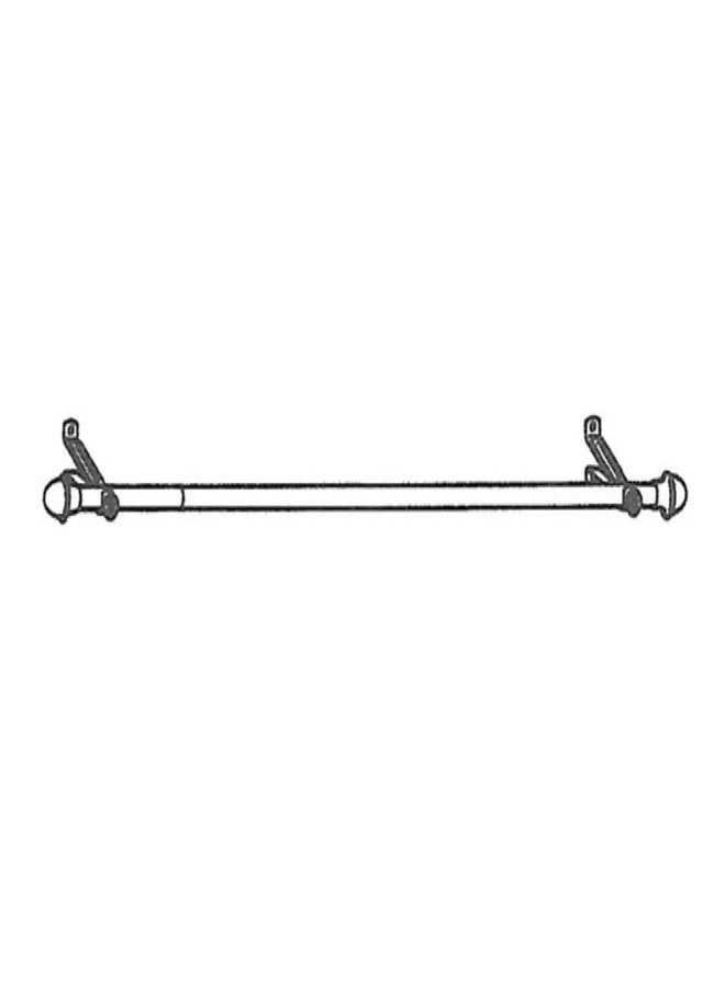 Graber 7/16-Inch Round Cafe Curtain Rod (48 to 84-Inch Width, White with Brass Finials) - Image 5