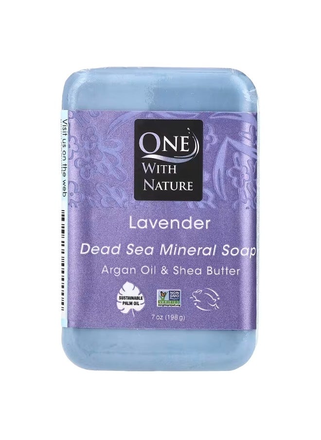 ONE WITH NATURE One with Nature, Dead Sea Mineral Soap Bar, Lavender, 7 oz (198 g)  - Image 1