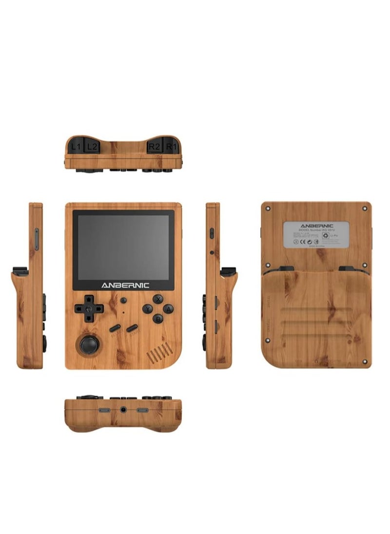 ANBERNIC  RG351V Handheld Game Console, Plug & Play Video Games Supports Double TF Extend 256GB, Portable Game Console 3.5 Inch IPS Screen 2521 Games (Woodgrain)  - Image 2