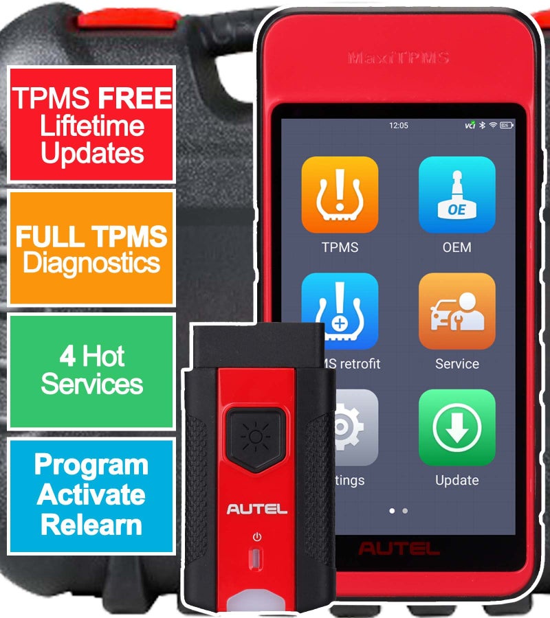 Autel MaxiTPMS ITS600 TPMS Programming Tool Full TPMS Diagnostic Upgrade of TS508TS601 TPMS RelearnResetScan OilEPBBMSSAS Resets Free Lifetime TPMS Updates Work with TBE200TBE100