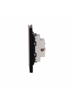 Donmarco 2 Gang 1 Way Ultra Thin Light Switch – 10A 250V, Premium Plastic Material, Modern & Durable, Fire-Resistant Electric Switch, 15-Year Warranty, Wall Switch for Home and Office (Matt Black)  - Image 4