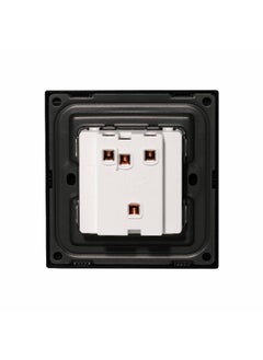 Donmarco 2 Gang 1 Way Ultra Thin Light Switch – 10A 250V, Premium Plastic Material, Modern & Durable, Fire-Resistant Electric Switch, 15-Year Warranty, Wall Switch for Home and Office (Matt Black)  - Image 3