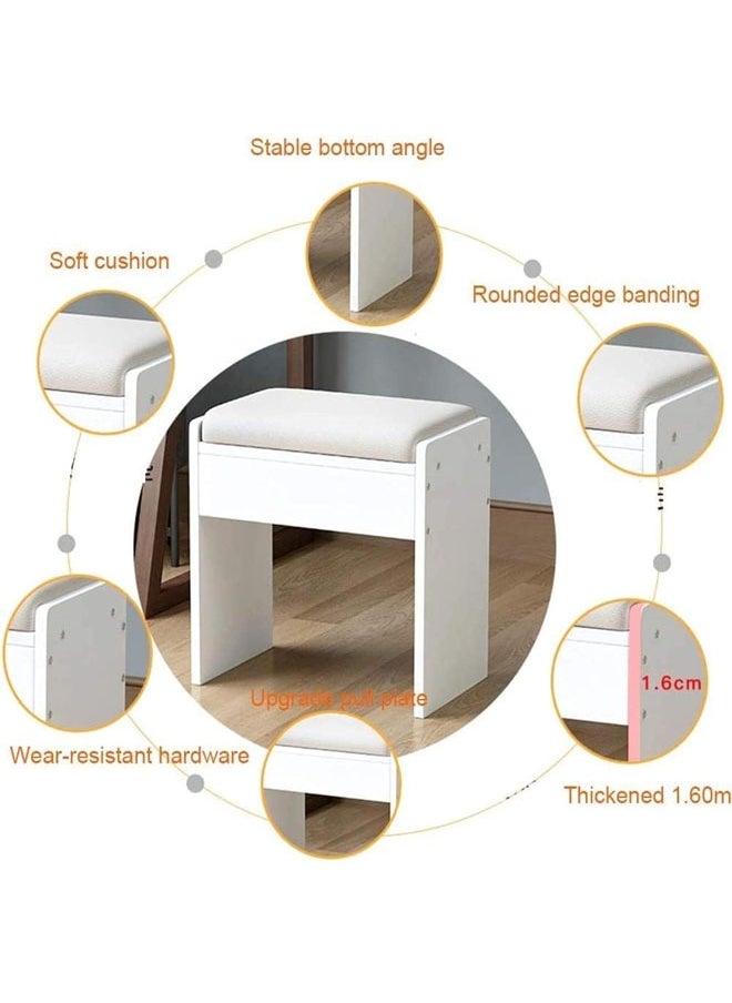 NKX Elegant Upholstered Makeup Dressing Stool  - Image 2