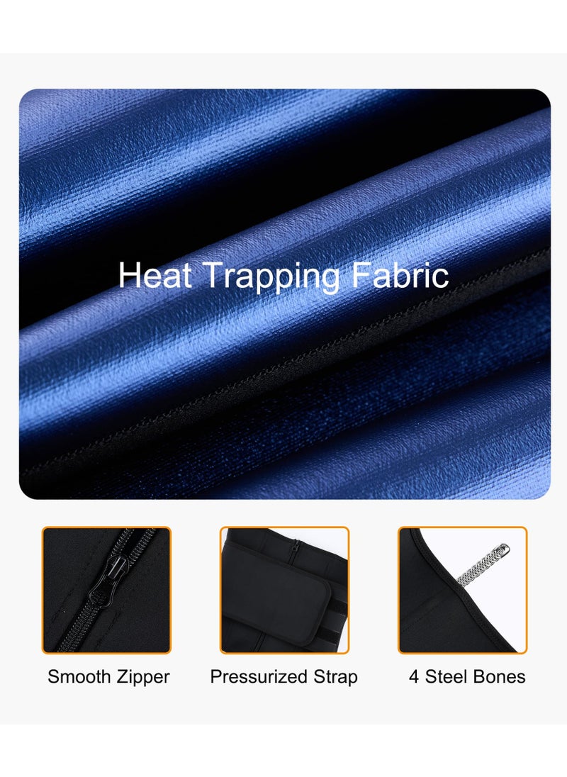 Fitness Sauna Waist Belt,Waist Exercise Belt for Flat Tummy, Abdominal Shaping Waist Belt,Belly Slimming and Fat Reducing belt,Sports Fitness Sweat for Men and Women.Sauna belt  for workout, Comes with Automatic Rebound Body Measuring Tape.