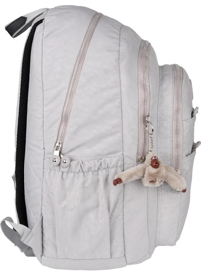 ريلاكسن Shredded Water Repellent Fabric 5 Compartment School Backpack with Accessories RLX1625-BEJ