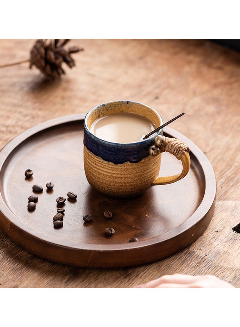 Special-Shaped Mugs, Retro Ceramic Cups, Irregular Cups, Stoneware Water Cups, High-Value Coffee Cups（Dark coffee 260ml） - Image 3