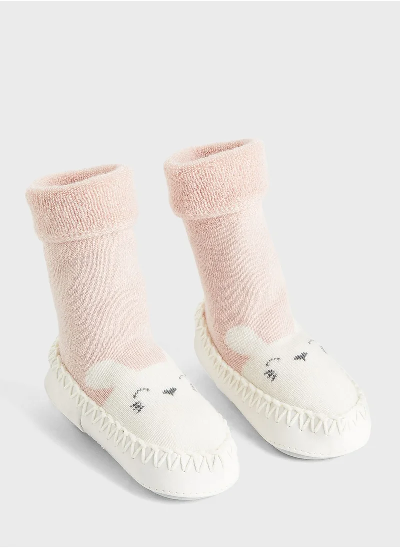 اتش اند ام Infant Printed Moccasins