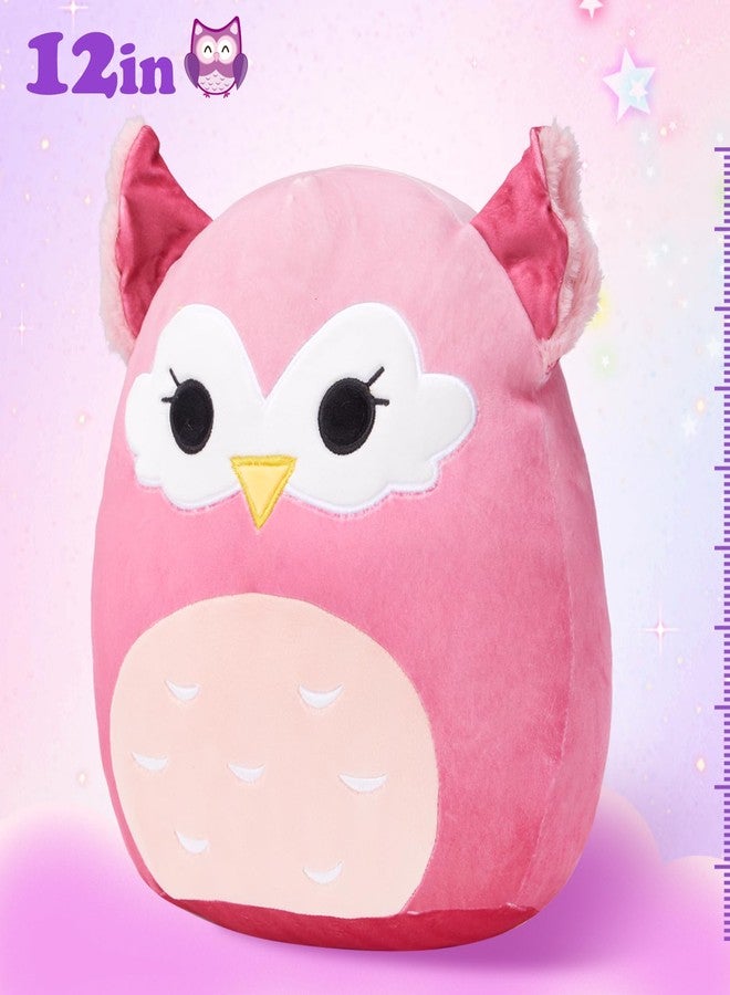 BSTAOFY Cute Owl Soft Plush Pillow with Removable Eye Mask Squishy Owl Stuffed Animal Cushion Hugging Stretchy Nap Pillow Christmas Holiday Valentines Birthday Gifts for Toddlers Kids, 12’’ - Image 5