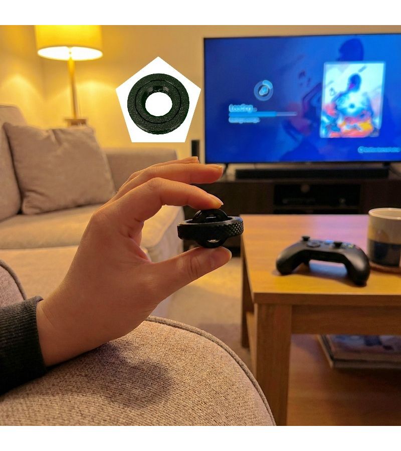 حلقة حساسية مطبوعة بتقنية PETG ثلاثية الأبعاد، لون أبيض، لعبة مكتبية لتخفيف التوتر للبالغين - Image 5