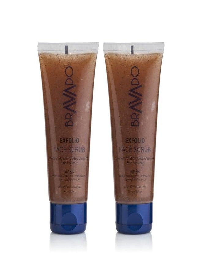 برافادو مقشر الوجه براڤادو إكسفوليو للرجال 100 غرام (عبوتان) | تقشير عميق، يزيل الجلد الميت والاسمرار | بشرة ناعمة ومشرقة | يتحكم في الزيوت والأوساخ - Image 1