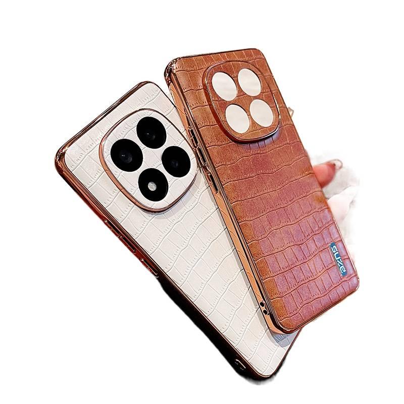 غطاء واقي، Acrylic حماية من السقوط، مقاوم للصدمات لـ Redmi Note 13 Pro، Crocodile Texture Black من الأكريليك باللون الأسود باللون الأحمر - Image 4