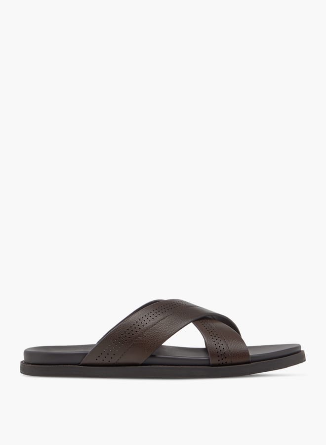 Le Confort Men's Cross Strap Slip-On Sandals - Image 1