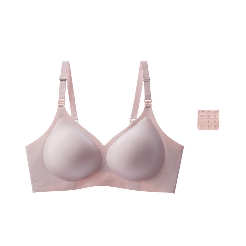 Wire-Free Front-Clasp Nursing Bra with Push-Up Cups and Thin Padding, Multi-Color, Sizes S-XXL - Image 1