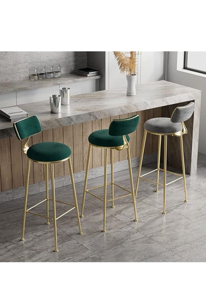Generic Bar Stool, Bar Chair,1 Pcs High Bar Chair with Metal Frame Chair Footrest High Stool with Backs, Metal Legs Heavy Duty Barstools with High Upholstered  - Image 5