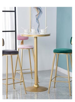Generic Bar Stool, Bar Chair,1 Pcs High Bar Chair with Metal Frame Chair Footrest High Stool with Backs, Metal Legs Heavy Duty Barstools with High Upholstered  - Image 4