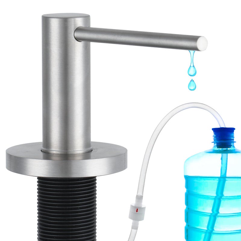 Gappo Upgraded Soap Dispenser for Kitchen Sink Brushed Nickel Stainless Steel Countertop Pump Built in Sink Soap Dispenser with 47 Extension Tube kit