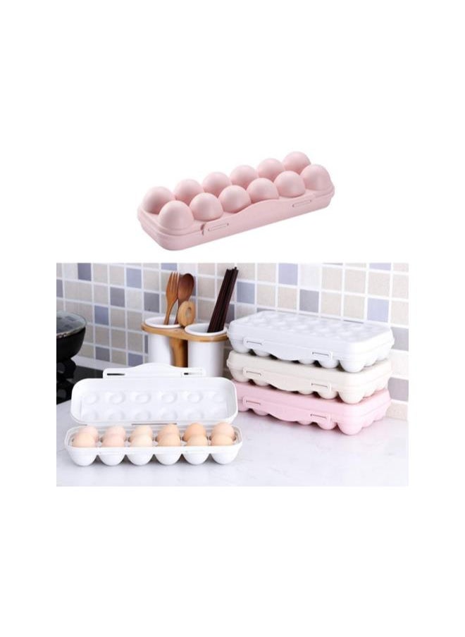 WYBOT - Egg Cartons 2Pcs 12 Grids Egg Holder Egg Storage Box Refrigerator Egg Case Egg Storage Trays Fridge Organizer Deviled Egg Tray Egg Container Egg Cartons Reusable - Image 1