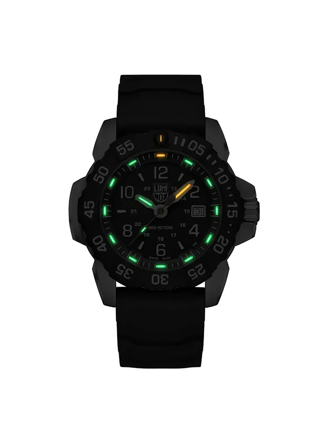 Luminox Men's Analog Round Shape Rubber Wrist Watch XS.3251.CB - 45 Mm