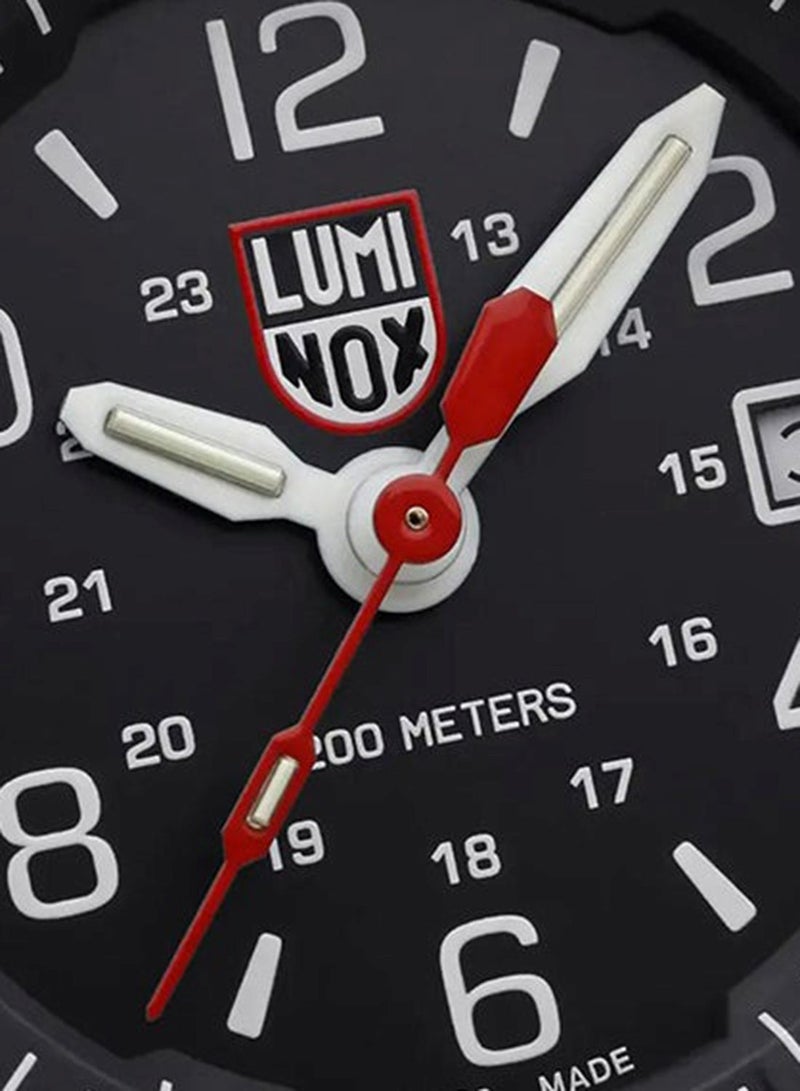 Luminox Men's Analog Round Shape Rubber Wrist Watch XS.3251.CB - 45 Mm - Image 5
