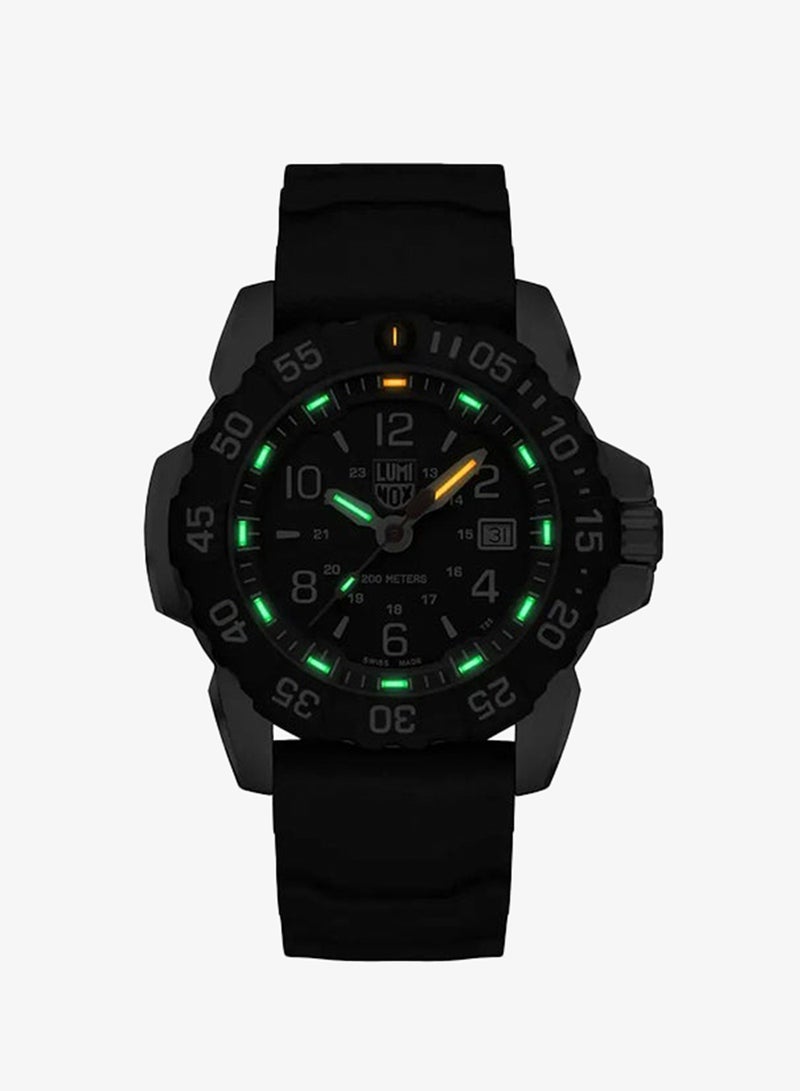 Luminox Men's Analog Round Shape Rubber Wrist Watch XS.3251.CB - 45 Mm - Image 2