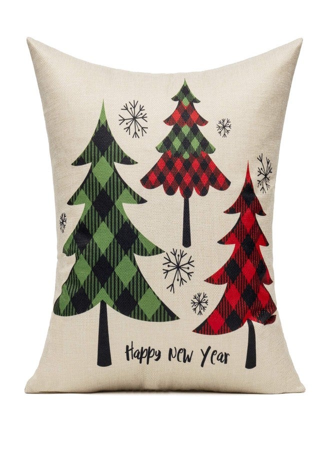 VAKADO Christmas Throw Pillow Covers Decorations Outdoor 18x18 Set of 4 Farmhouse Buffalo Check Xmas Red Deer Cushion Cases Winter Living Room Snow Holiday Home Decor for Couch Porch Indoor Navidad - Image 4