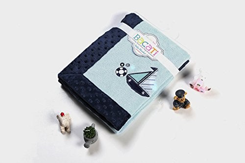 BAcati - Little Sailor Infant to Toddler Plush Embroidered Blanket 30 x 40 inches - Image 5